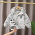 Boys winter velvet hooded cotton-padded jacket coat